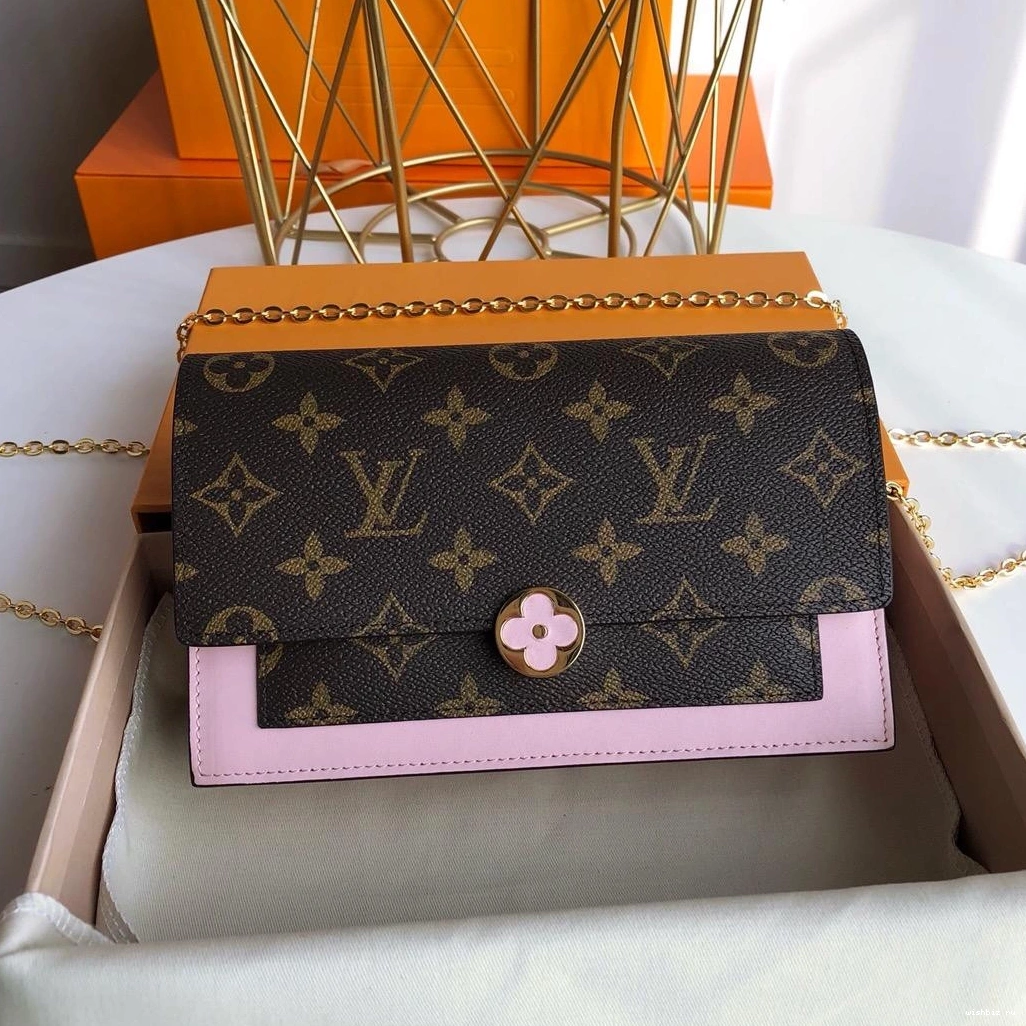 WIS WALLET CHAIN FLORE VUITTON LOUIS 0929
